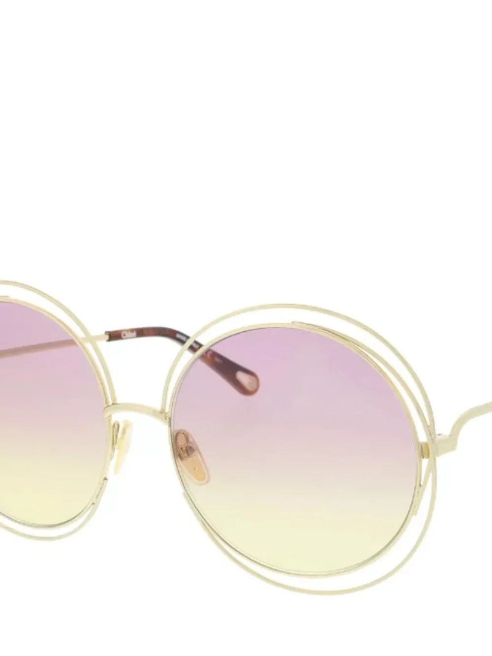 CHLOE CARLINA 58mm Round Sunglasses  in Rainbow made in Italy MSRP$420